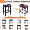 Bifaunvogel Bar Stool Cover Rectangle Set of 2 Printed Stretch
