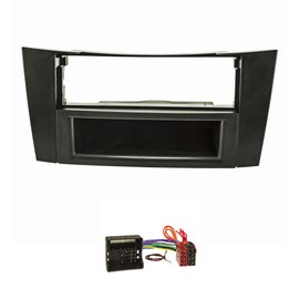 tomzz Audio 2434-011 Radio Fascia Set Compatible with Mercedes E-Class W211 Including Storage Compartment with Quadlock Adapter ISO