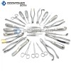 ODM GERMAN 34 PC ORAL DENTAL SURGERY EXTRACTING ELEVATORS FORCEPS