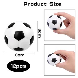 Meleager Pack of 12 Mini Football, Mini Foam Balls Children, Soft Football, Small, Football Stress Balls, Foam Ball, Football, Anti-Stress Ball for Children and Adults, Football Party