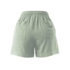 Womens Premium Linen Shorts with Drawstring Pocket Details Comfy Elastic