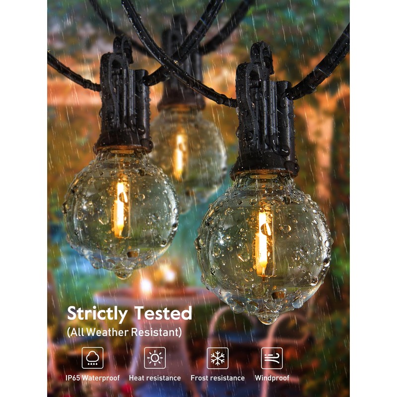 Minetom 158FT Solar String Lights Outdoor with Cable Ties and