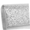 OATIPHO Women Evening Clutch Bag Sequins Pu Material Elegant Silver
