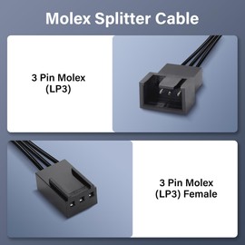 GINTOOYUN 4Pin PWM to 3Pin Standard Fan Adapter Cable PWM Fan Temperature Control Cable for Desktop PC 4-Pin/3-Pin Cooling Fan Cable (5 Pack)