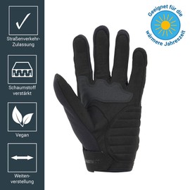 FAST WAY Offroad II Motorcycle Gloves Summer, CE Certified Offroad Motocross Gloves, Comfortable Motorcycle Gloves Men & Women, Black, XXL