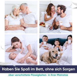 ZenPur Waterproof Mattress Protector 90 x 200 cm, Made in the EU, Oeko-Tex Standard 100 Certified, Made of Cotton Mattress Topper, Waterproof and Durable - Protection and Comfort in One!