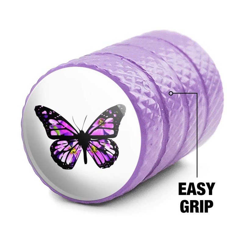 GRAPHICS & MORE Butterfly with Flowers Tire Rim Wheel Aluminum