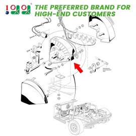 10L0L Golf Cart V-Glide Wiper Switch Assembly Fits Club Car DS 48 Volt G/E (2000-2004) 101932001