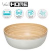 Well Home Bamboo Salad Bowl, White, Diameter 30 x 12