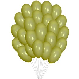 50 pcs 10" (25CM) Balloons Pearlised Metallic Latex Air or Helium Wedding Birthday Christmas Party Decoration Available in 14 colours (Spring Green)
