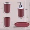 4 Piece Bathroom Accessories Set, Plastic Bathroom Accessory Set, Toothbrush
