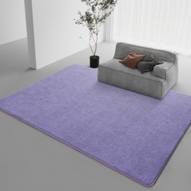 DweIke Super Soft Area Rugs for Bedroom Living Room, 6x9 ft Large Purple Rugs, Thickened Memory-Foam Indoor Carpets, Modern Minimalist Washable Rugs for Girls Boys Adults Kids Bedroom Home Decor