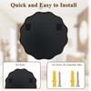 VooBang Gold Scalloped Circle Mirror, 30" Wavy Edge Round Wall