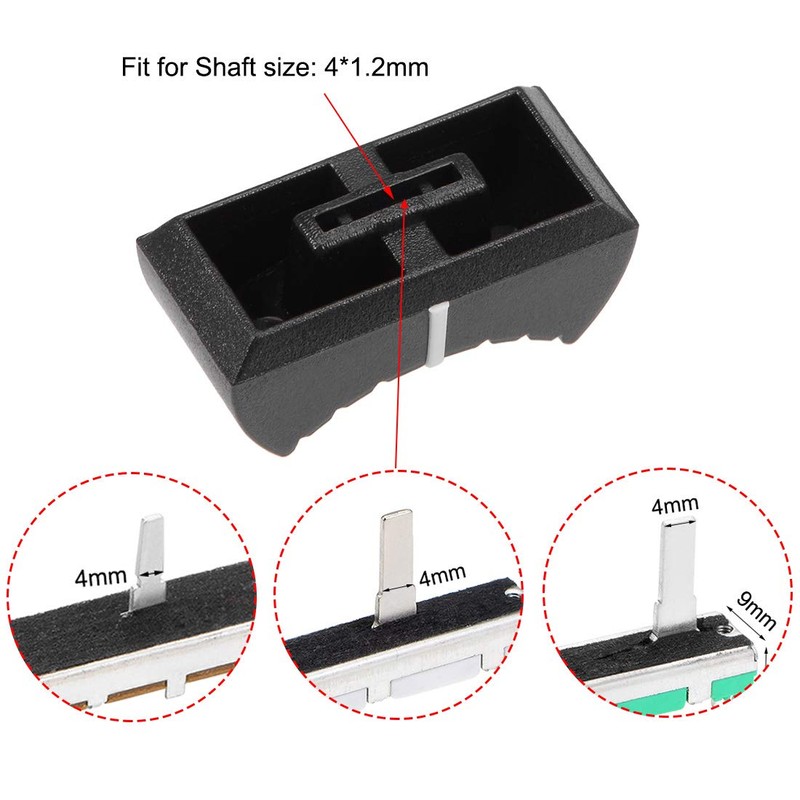 uxcell Straight Slide Potentiometer Flat Push Knob Insert Shaft 4x1.2mm