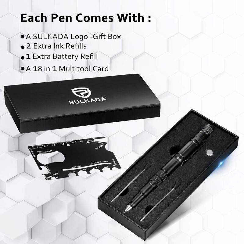SULKADA Gift for Men Women, Tactical Pen Gift Set, Cool