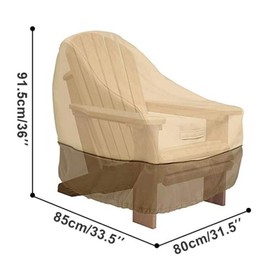 2 Pack Patio Chair Covers Outdoor Chair Covers Waterproof Resistant UV Protection Lawn Outdoor Furniture Cover for All-Weather Protection No Tears, No Fading 33"W x 36"D x 31"H (Beige)