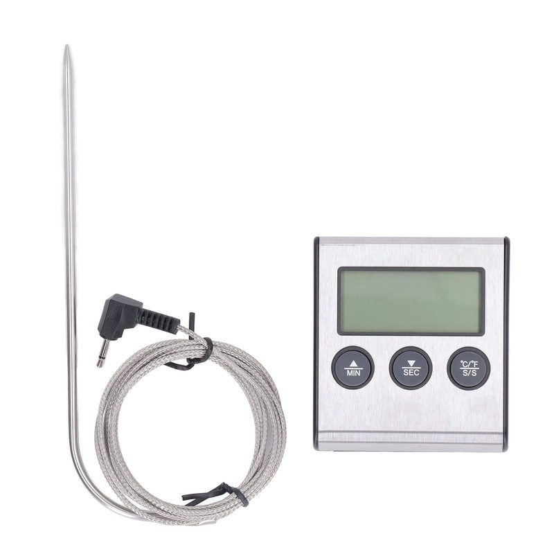 Meat Thermometer, Electronic Dual Probe Digital Timer for Oven Cooking