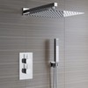 Voolan All Metal Shower Head with Extension Arm, Stainless Steel