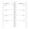 2025 Red Soft Touch Padded Cover Slim Wallet Diary Week
