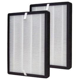 Lhari 2-Pack True HEPA GL-FS32 Filter, Compatible with MOOKA/KOIOS GL-FS32 and AZEUS GL-FS32 Air Purifier, 3-in-1 H13 True HEPA Removes Dust and VOCs, 2-Pack