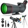 Gosky 20-60x65 Spotting Scope with Full Size Tripod, Phone Adapter,