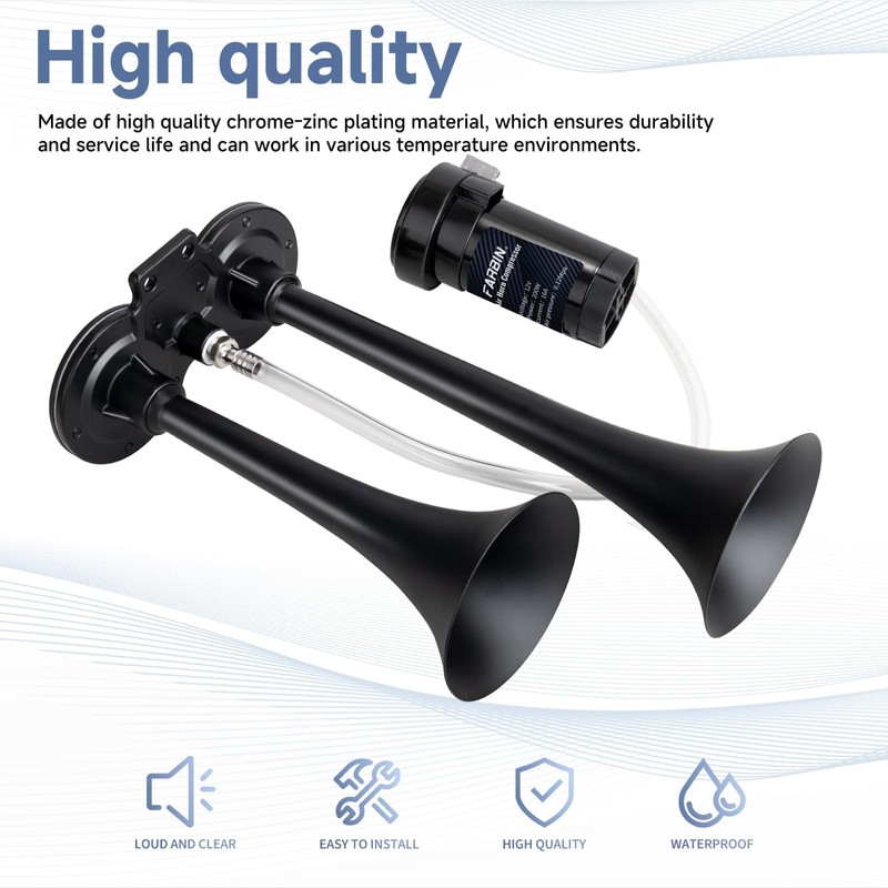 FARBIN Loud Train Horn for Car 12V 150db Super Loud