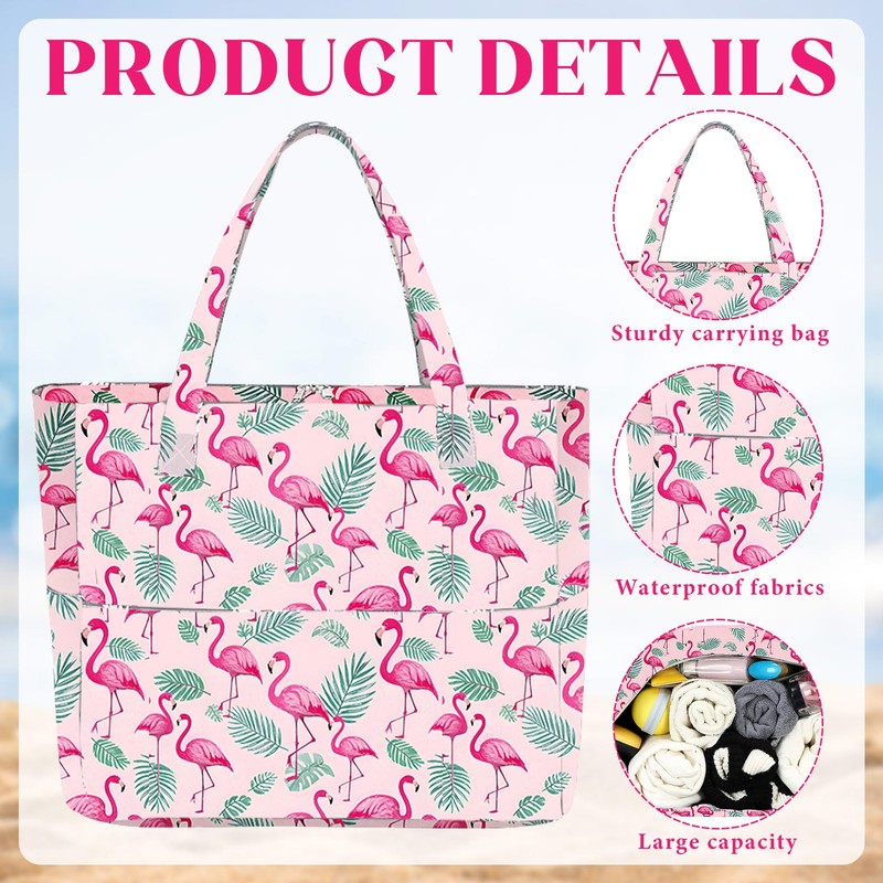 Joyesplay Large Beach Bag, XXL Family with Zip, Women's Waterproof