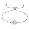 LUSSO 925 Sterling Silver San Benito Bracelet For Women And Men - 14K Gold Filled St Benedict Medal Bracelet Adjustable, Religious Saint Benedict Bracelet Braided Rosary Coin Beaded