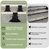 10 Pack Adjustable Plastic Pedestal Paver,Floor Slate Support Floor Lift,Deck