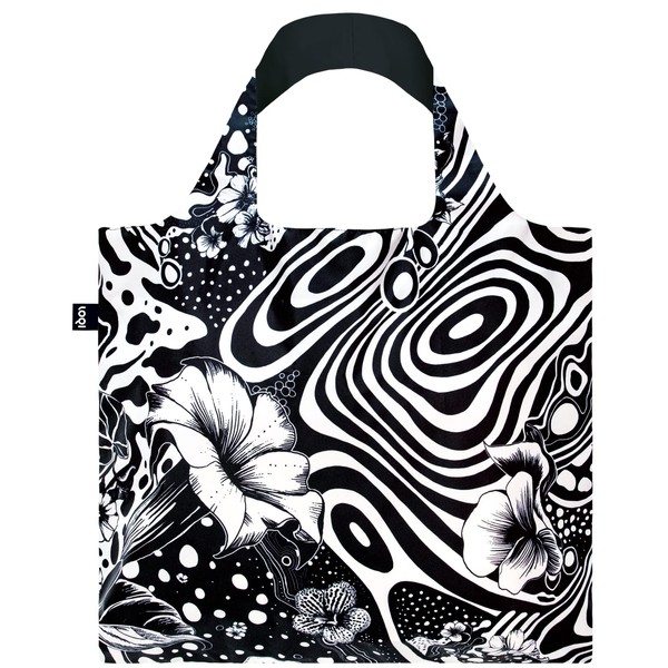 LOQI Gemma O'Brien One of a Kind Recycled Bag, Loqgook, Black, black, Recycled polyester bag, waterproof and washable.
