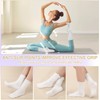 Guiqulai 3 Pairs Pilates Socks Women, Non Slip Ruffle Crew