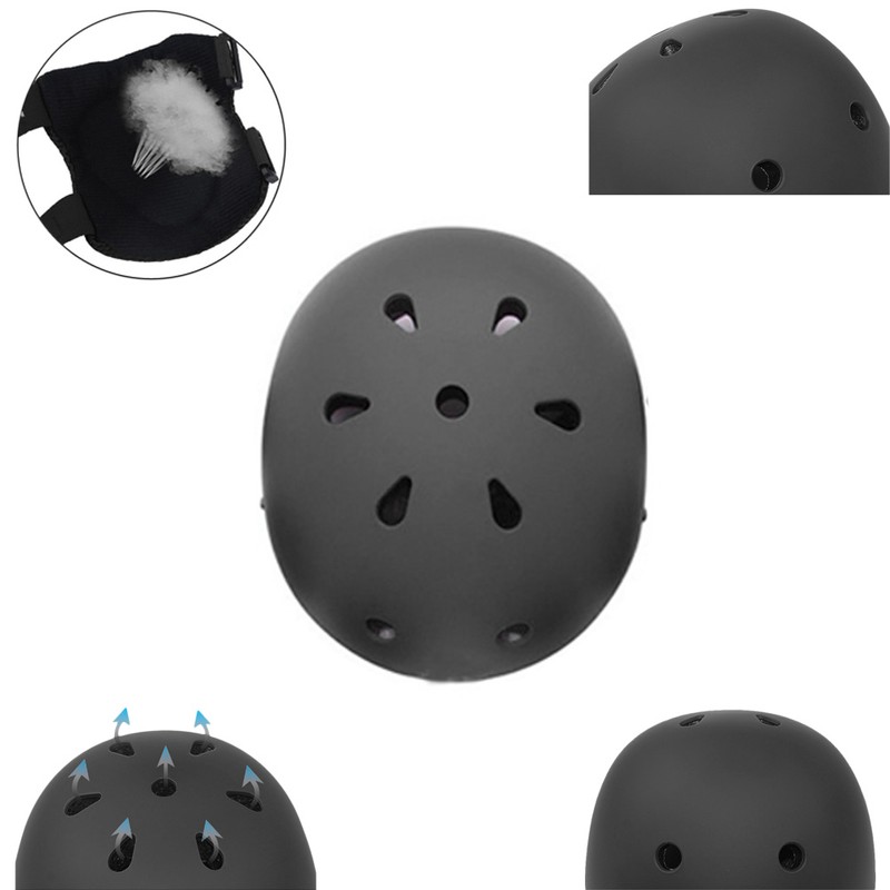 7 Pcs Skateboard Helmet Protector Set Elbow Wrist Knee Pads