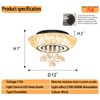 IDEQUY Modern Led Crystal Chandelier for Living Room Crystal Raindrop