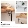 Kisangel Thickened Angle Bracket Set Wall Shelf Brackets 2pcs Floating