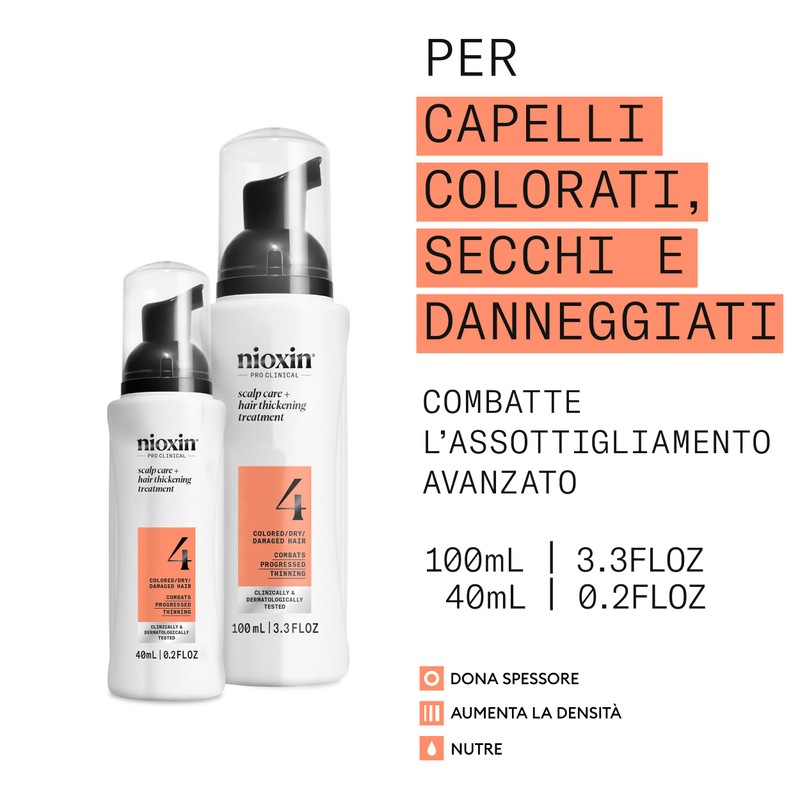 Nioxin Sistema 4 Scalp + Hair Thickening Serum Trattamento 100ml