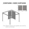 BPS 10' x 10' Gazebo Privacy Curtains with Double Zipper,