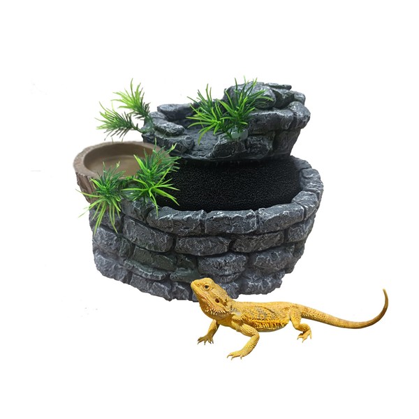 Repticircle 550ML Reptile Water Fountain with Food Dish – Terrarium