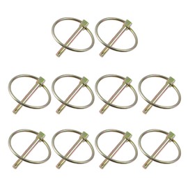 Nicerity 10Pcs Linch Pin Heavy Duty Lynch Pin 2.36"/60mm Shaft Locking Pin Fastener Assortment Kit for Farm Tractors Trailers Trucks Mower (Bronze)