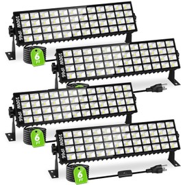 4 Pack LED Shop Lights, 100W 14000LM 6000K Plug in Garage Light with 6FT Power Cord, IP66 Waterproof Work Bench Shop Lights for Garage, Workshop, Warehouse, Outdoor, Yard, Garden