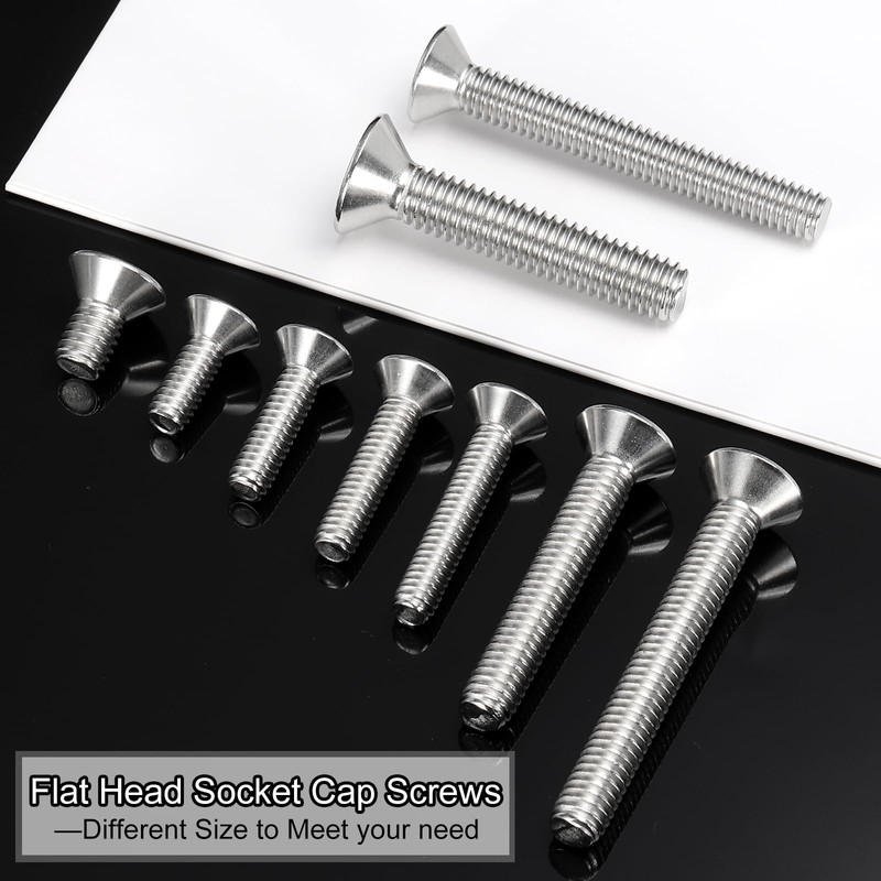 PATIKIL 1/4-20 x 1-1/8" Flat Head Socket Cap Screws, 20