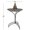 Good Directions Free Standing Pewter Copper Tranquility Bird Bath with