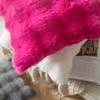 YAERTUN Pack of 2 Hot Pink Thick Soft Wool Decorative