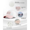 GroomBrideGifts Bridal Trucker Hat for Bachelorette Party, White + Pink