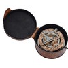 WOANIN Antique Brass & Copper Sundial Compass silver Clock in