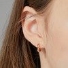 Gold&Deer 14K Goldfield Daily Twisted One-Touch Earrings White Gold /
