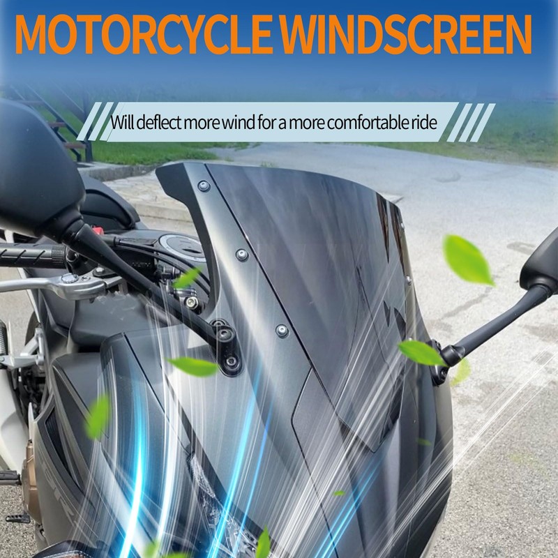 Midimttop Motorcycle CBR500R Windshield Fairing Windscreen Screen Viser Visor Wind