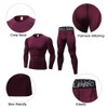 LANBAOSI Mens Workout Compression Set Pants and Long Sleeve Shirts