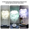 Feather Table Lamp, Bedside Table lamp for Bedroom, White Lamp