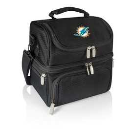 PICNIC TIME Black Miami Dolphins Pranzo Lunch Tote