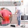 VOOWO Heavy Duty Broom and Dust pan Set, Stainless Steel